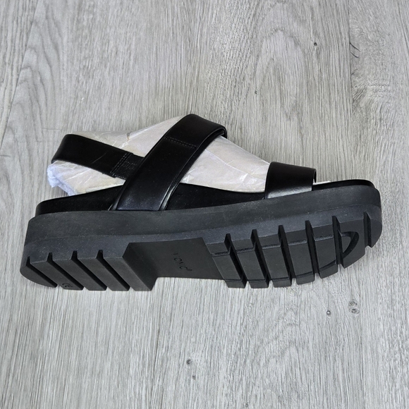 Vionic Torrance Platform Lug Sandal Women's 7.5 Black Leather Comfort New NIB - Picture 6 of 15